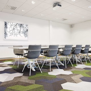 Bolon floor tiles in the office of Etikhus in Varberg, Sweden.